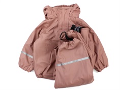 CeLaVi rainwear pants and jacket fleece lining burlwood
